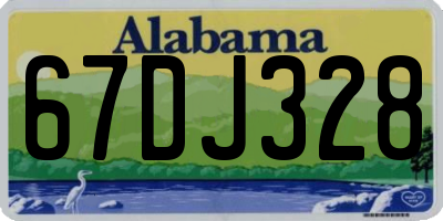 AL license plate 67DJ328