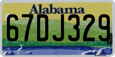 AL license plate 67DJ329