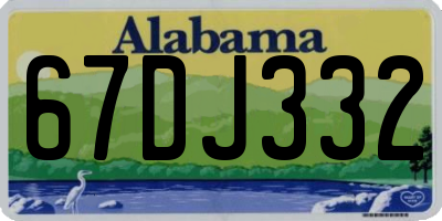 AL license plate 67DJ332