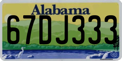 AL license plate 67DJ333