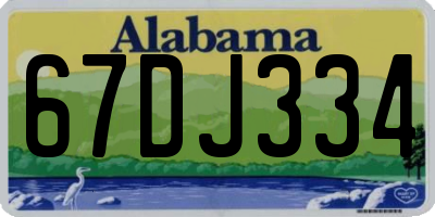 AL license plate 67DJ334