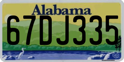 AL license plate 67DJ335