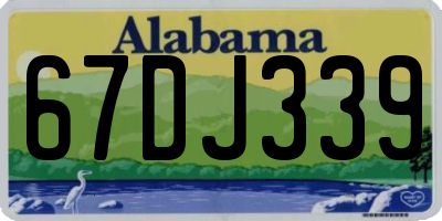 AL license plate 67DJ339