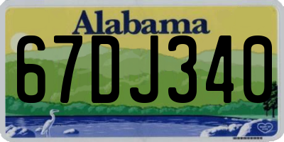 AL license plate 67DJ340
