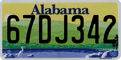 AL license plate 67DJ342