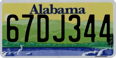 AL license plate 67DJ344