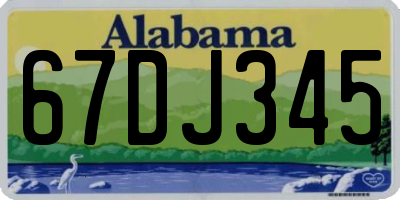 AL license plate 67DJ345