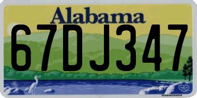 AL license plate 67DJ347