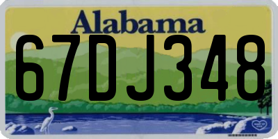 AL license plate 67DJ348