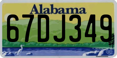 AL license plate 67DJ349