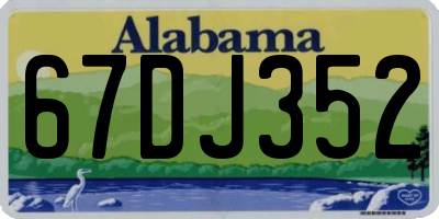 AL license plate 67DJ352