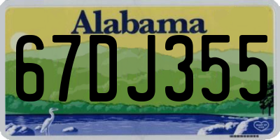 AL license plate 67DJ355