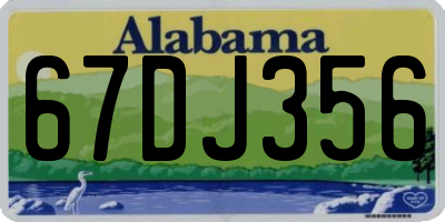 AL license plate 67DJ356