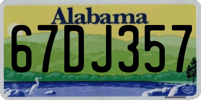 AL license plate 67DJ357