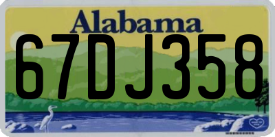 AL license plate 67DJ358