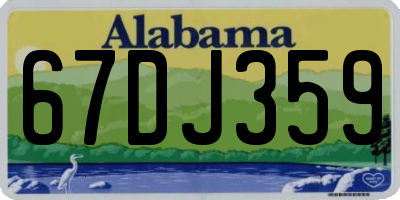 AL license plate 67DJ359
