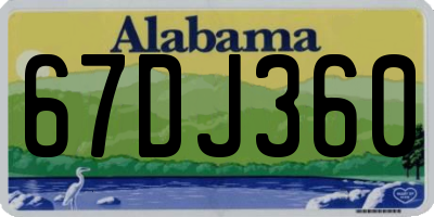 AL license plate 67DJ360