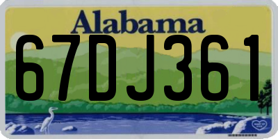 AL license plate 67DJ361