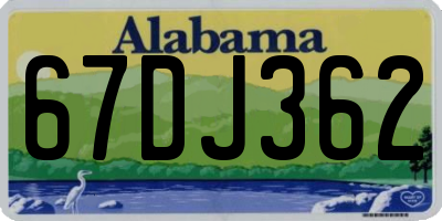 AL license plate 67DJ362