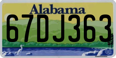 AL license plate 67DJ363