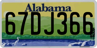 AL license plate 67DJ366