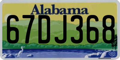 AL license plate 67DJ368