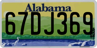 AL license plate 67DJ369