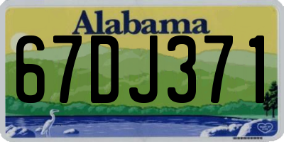 AL license plate 67DJ371