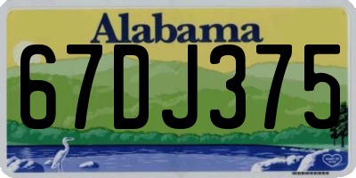 AL license plate 67DJ375