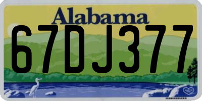 AL license plate 67DJ377
