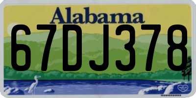 AL license plate 67DJ378