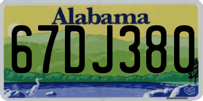 AL license plate 67DJ380