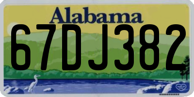 AL license plate 67DJ382