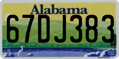 AL license plate 67DJ383