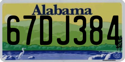 AL license plate 67DJ384