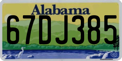 AL license plate 67DJ385