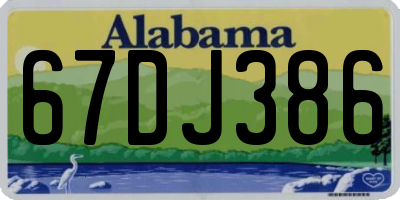 AL license plate 67DJ386