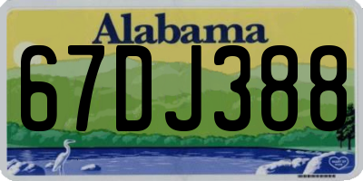 AL license plate 67DJ388