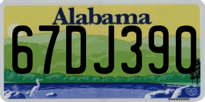 AL license plate 67DJ390