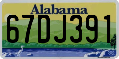 AL license plate 67DJ391