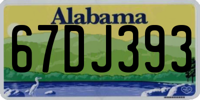 AL license plate 67DJ393