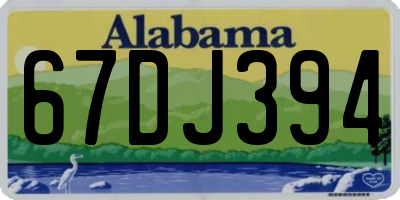 AL license plate 67DJ394