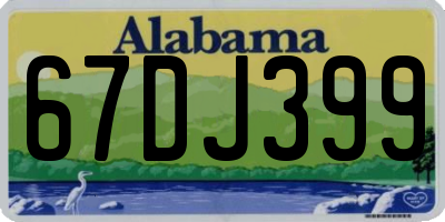 AL license plate 67DJ399