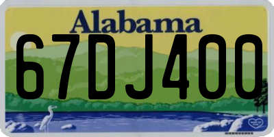 AL license plate 67DJ400