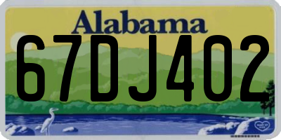 AL license plate 67DJ402