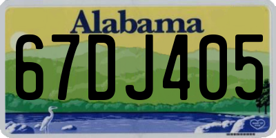 AL license plate 67DJ405