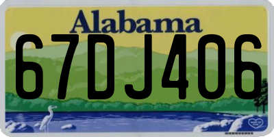 AL license plate 67DJ406