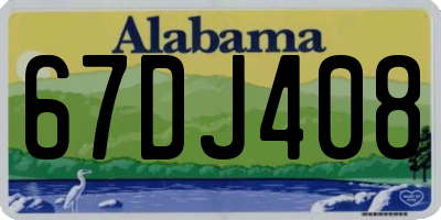 AL license plate 67DJ408