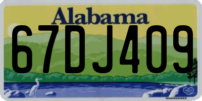 AL license plate 67DJ409