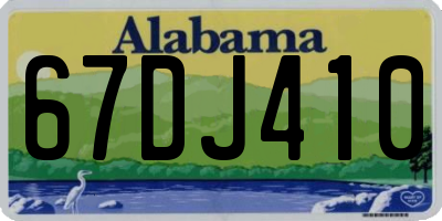 AL license plate 67DJ410